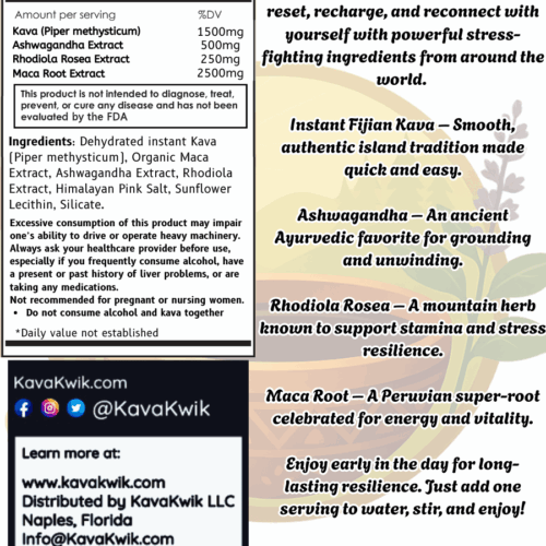 Traditional Instant Kava & Adaptogens Blend