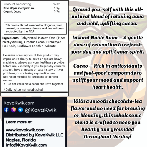 Traditional Instant Kava & Cacao Blend