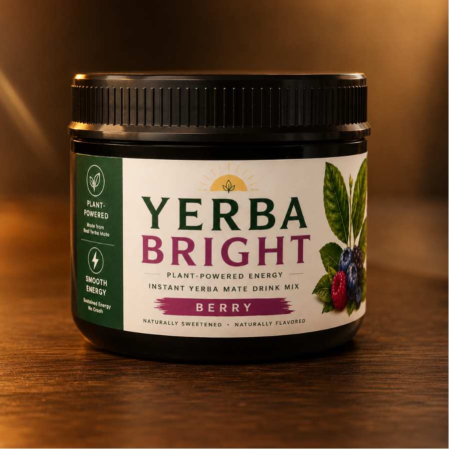 Yerba Bright - Instant Yerba Mate Drink Mix - Berry Lemonade Flavor - 20 Serving Jar - Image 5