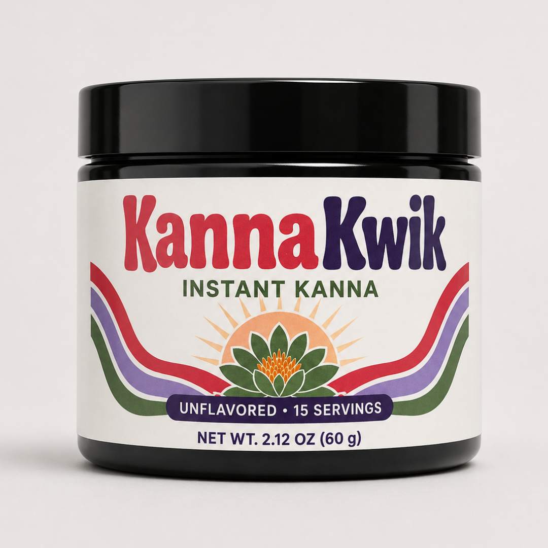 *COMING SOON - PREORDER NOW!* KannaKwik - Instant Kanna Uplifting Drink Mix - Unflavored - 15 Serving Jar
